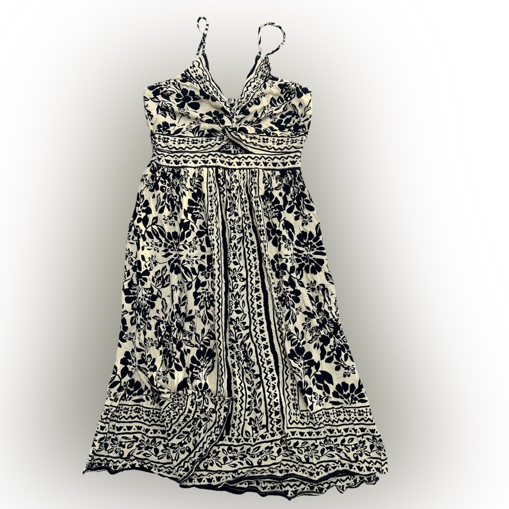 Angie Black and White Floral Kids Dress